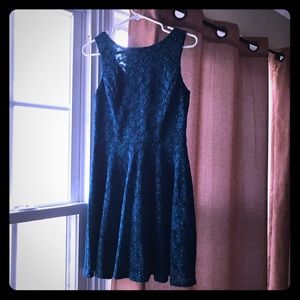 Turquoise lace dress